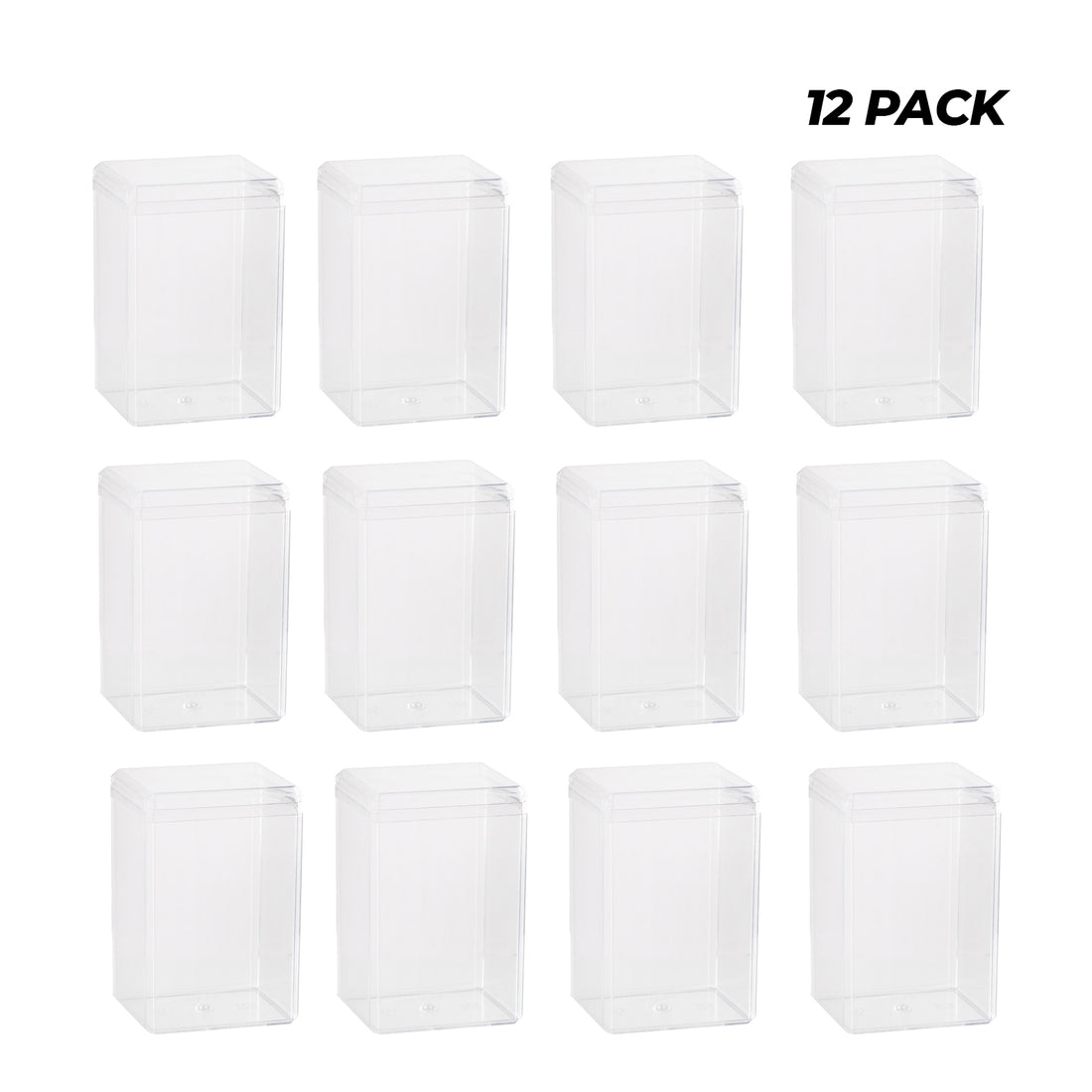 Clear Acrylic Boxes 2.5"x2.25"x3.75" 12 Pack