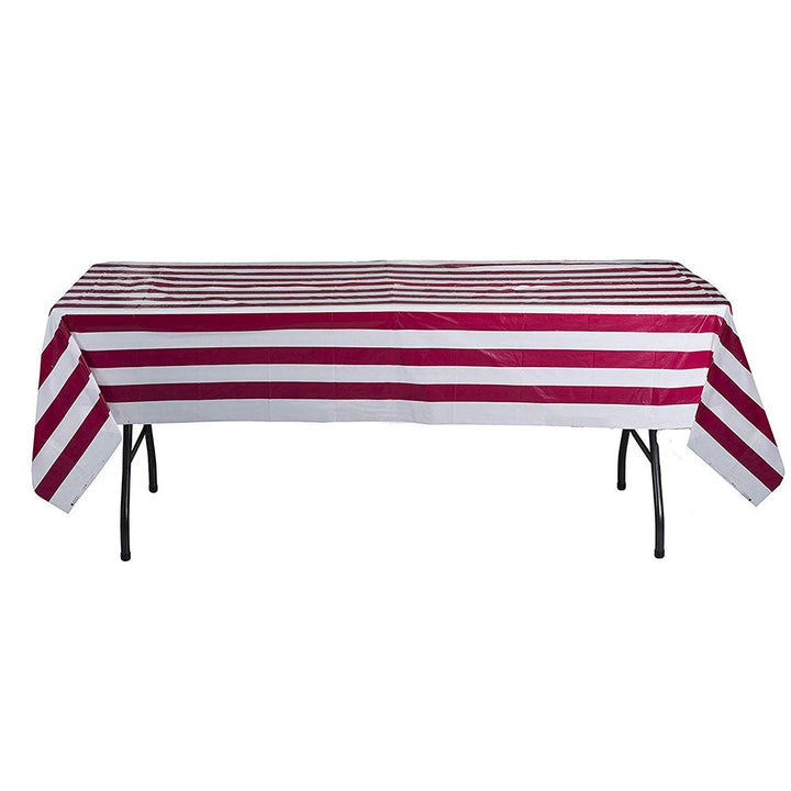 Red And White Striped Carnival Table Cloth 4 Pack