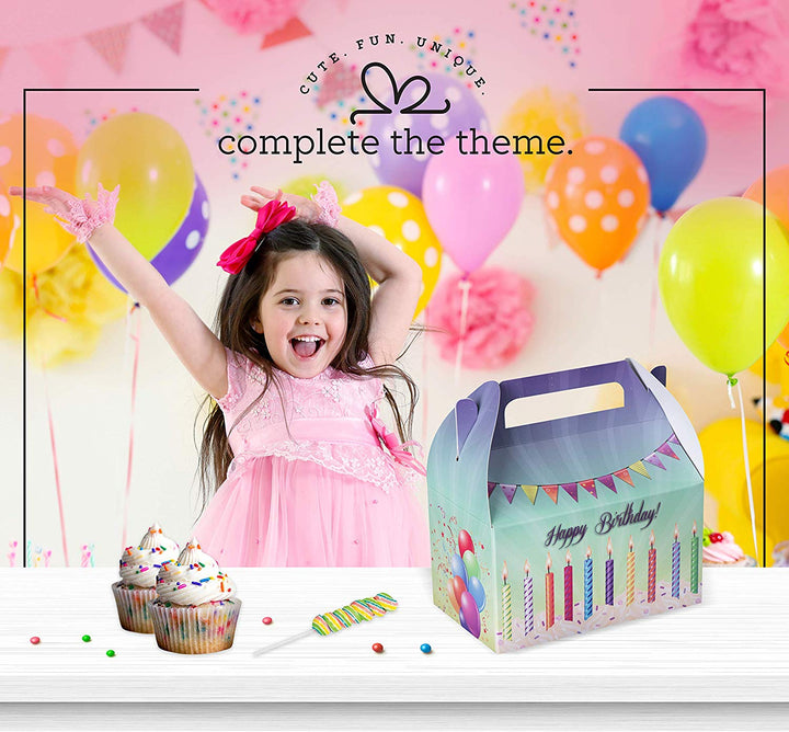 Paper Treat Boxes 10 Pack 6.25" X 3.75" X 3.5" Happy Birthday