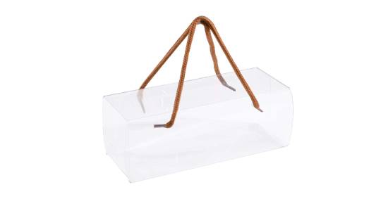 Clear Plastic Gift Box with Handles 8 Pack 8"X3"X3"