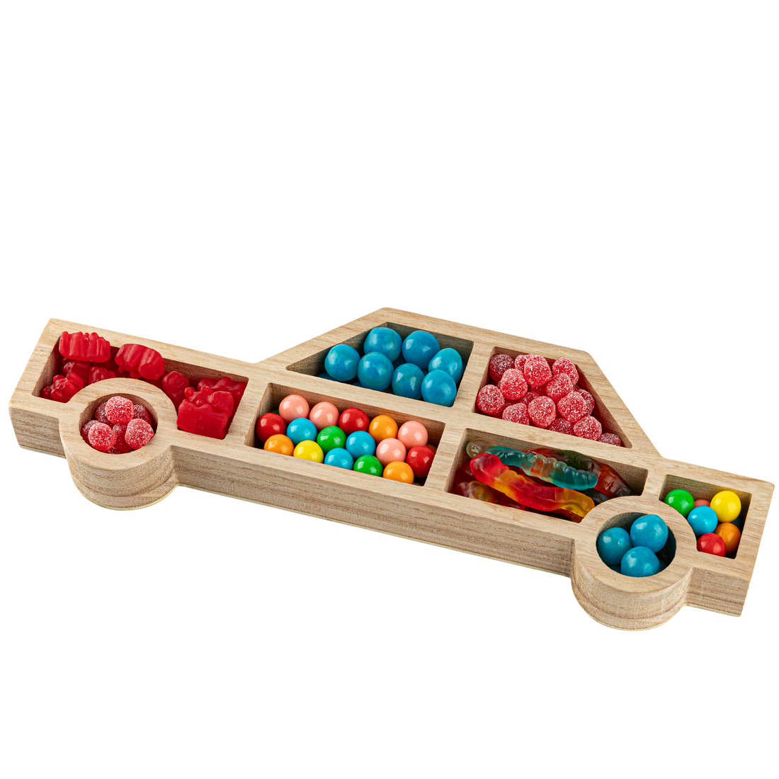 car shaped wood tray 15" x5.6x1.25 2 pack