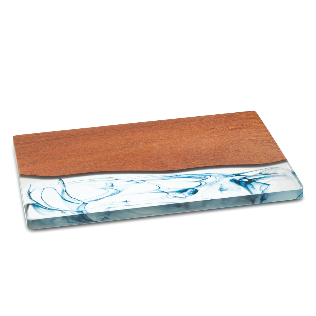 Blue and White Acacia Resin Cheese Board