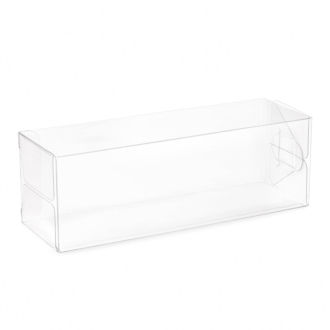 Clear PET Plastic Storage Boxes 2" x 2" x 6" (18 Pack)
