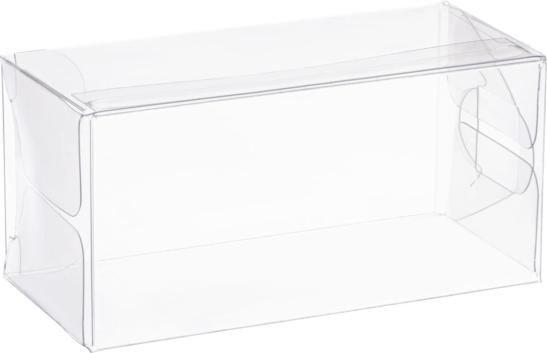 Clear PET Plastic Storage Boxes 1.5" x 1.5" x 3.125" (24 Pack)