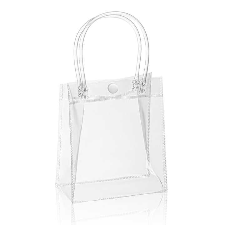 Clear Gift Bags with Handles and Snap Closure 12 pack