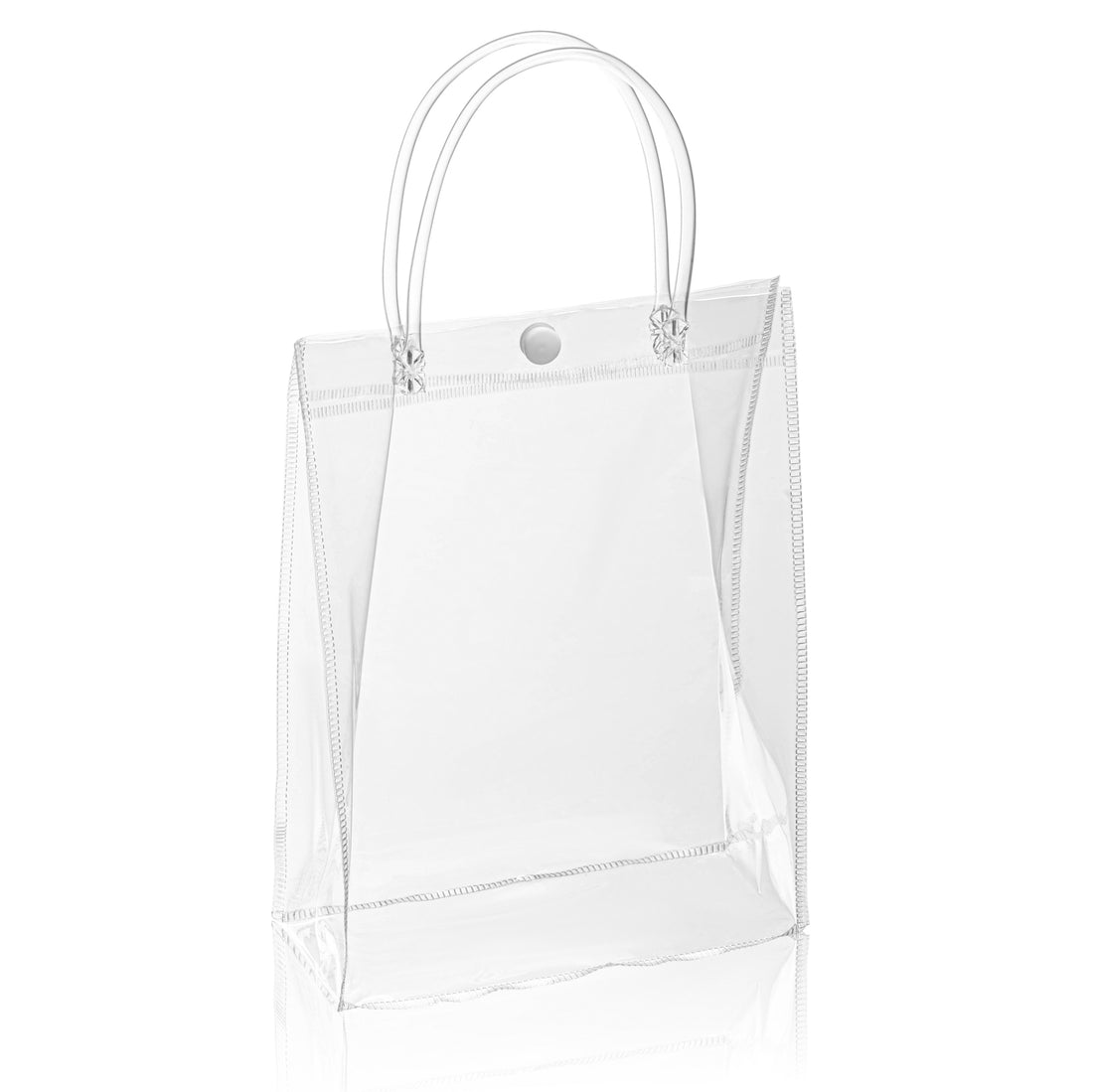 Clear Gift Bags with Handles and Snap Closure 12 pack