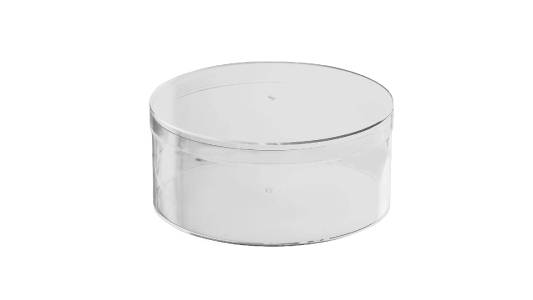 Clear Acrylic Boxes Round 5.25"X2.25"8 Pack
