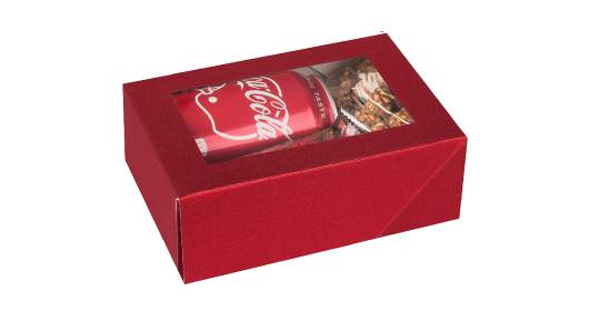 Window Box 7"X5"X2.5" Red With Six Sections 6 Pack