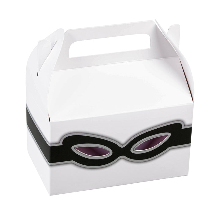 Purim Mask super hero with Clear window Treat Box 10 pack