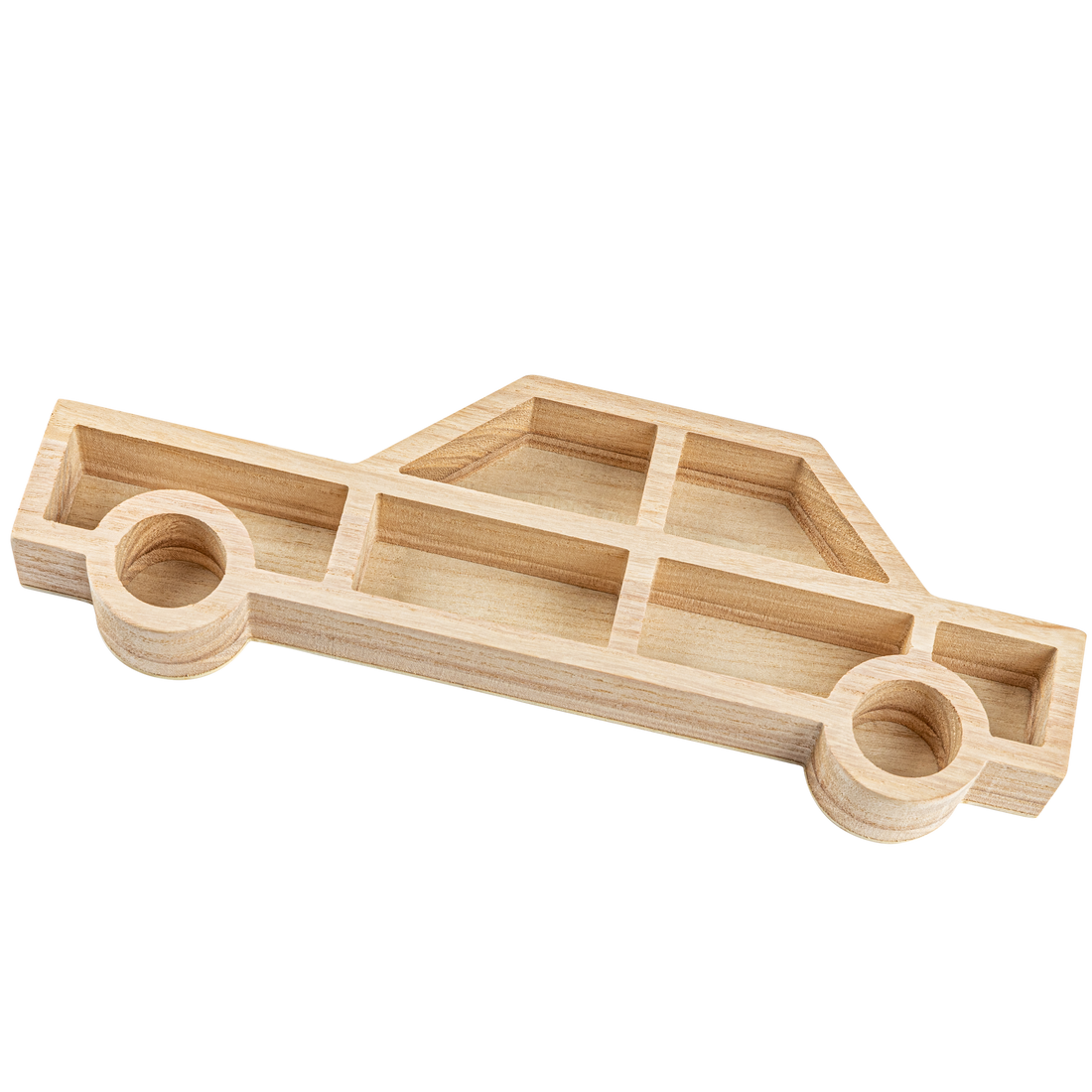 car shaped wood tray 15" x5.6x1.25 2 pack