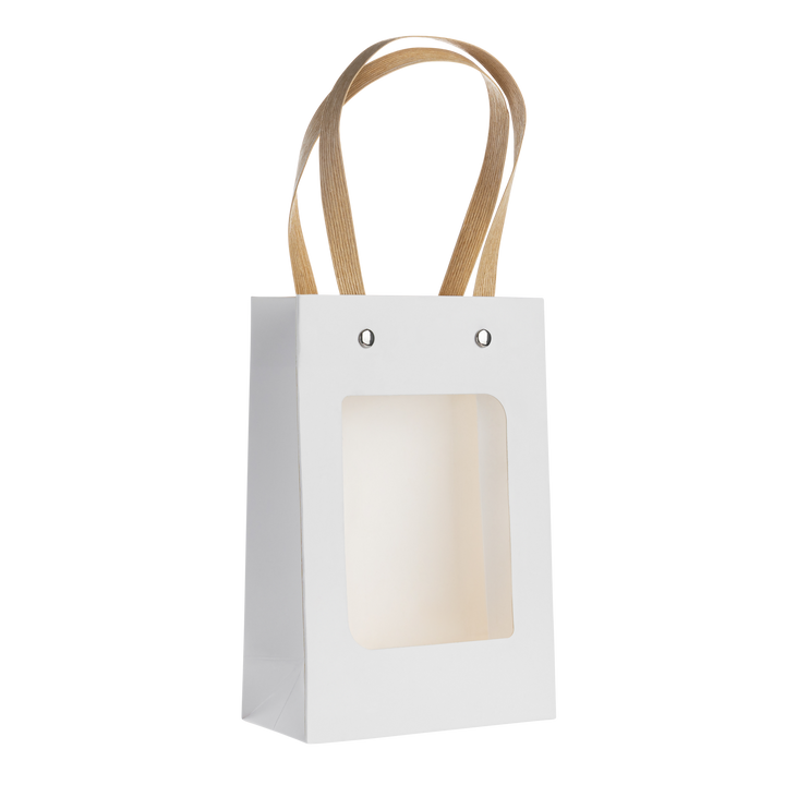 kraft paper gift bag with window