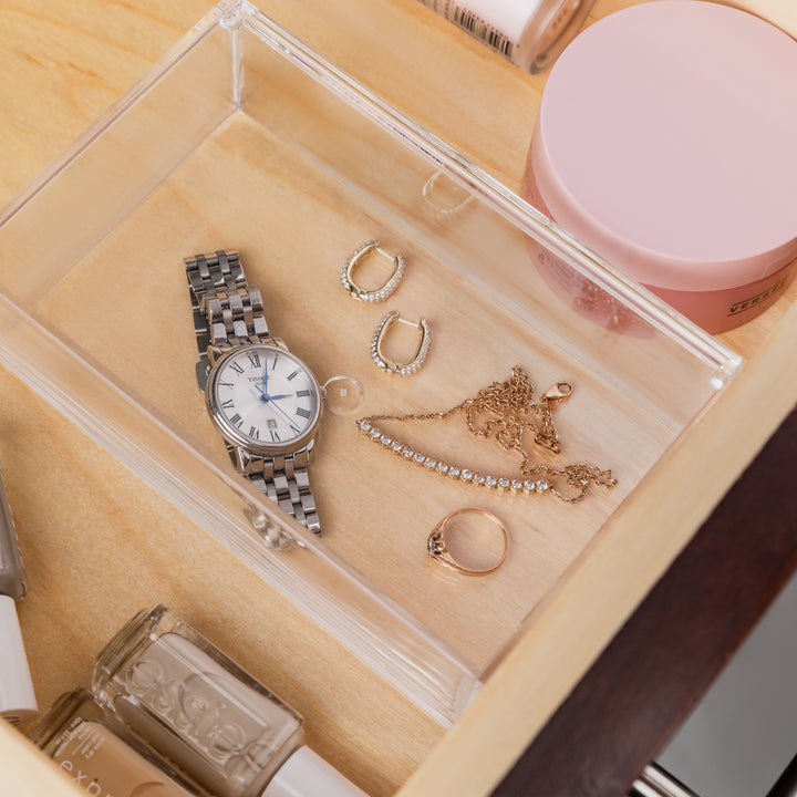 Clear Acrylic Boxes 7.5"X3.75"X2" 4 Pack