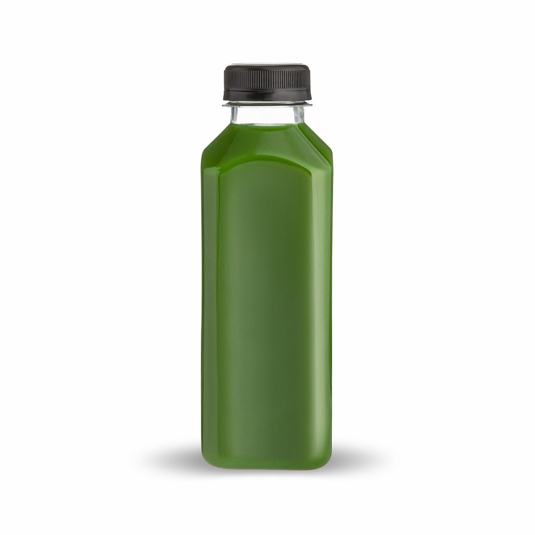 Clear Bottles PET SQUARE with black lid 24 pack