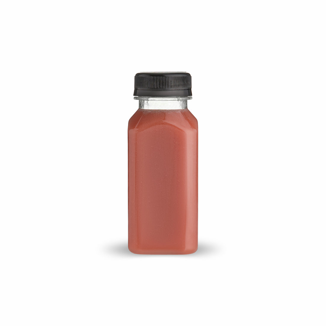 Clear Bottles PET SQUARE with black lid 24 pack