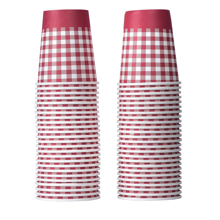 Picnic Themed 9 Oz Disposable Paper Cups 50 Pack