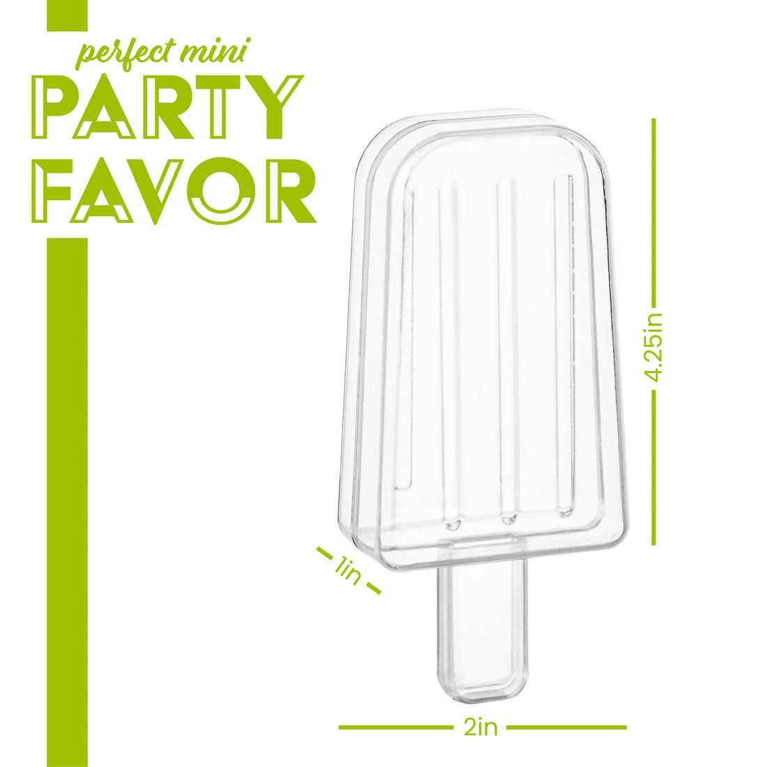 Ices Shaped Acrylic Candy Boxes 12 Pack 4.25"X2"X1"