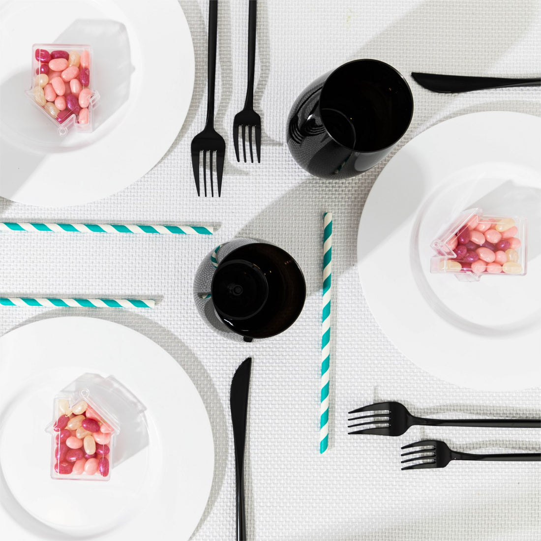 House Shaped Acrylic Candy Boxes 12 Pack 2.83"X2.08"X1.02"