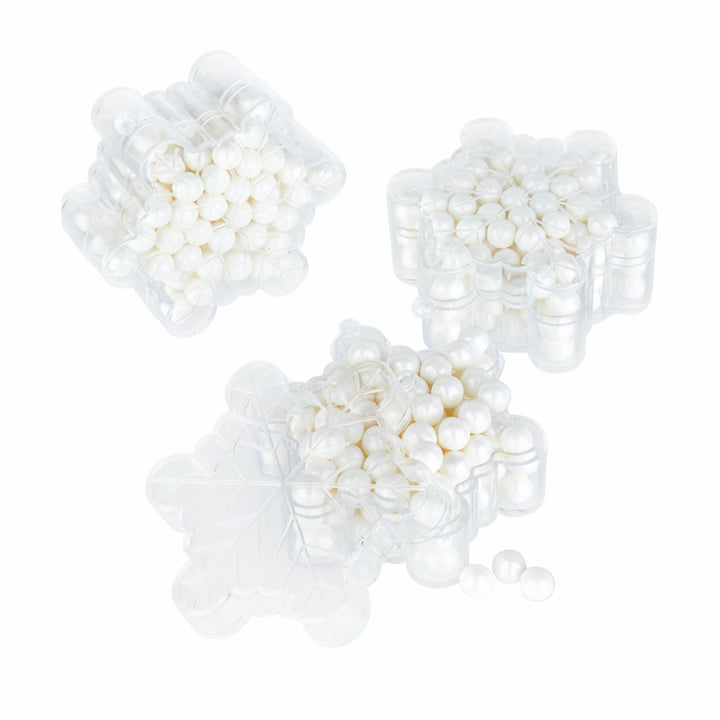 Snowflake Shaped Acrylic Candy Boxes 12 Pack 2.36"X2.36"X0.98"