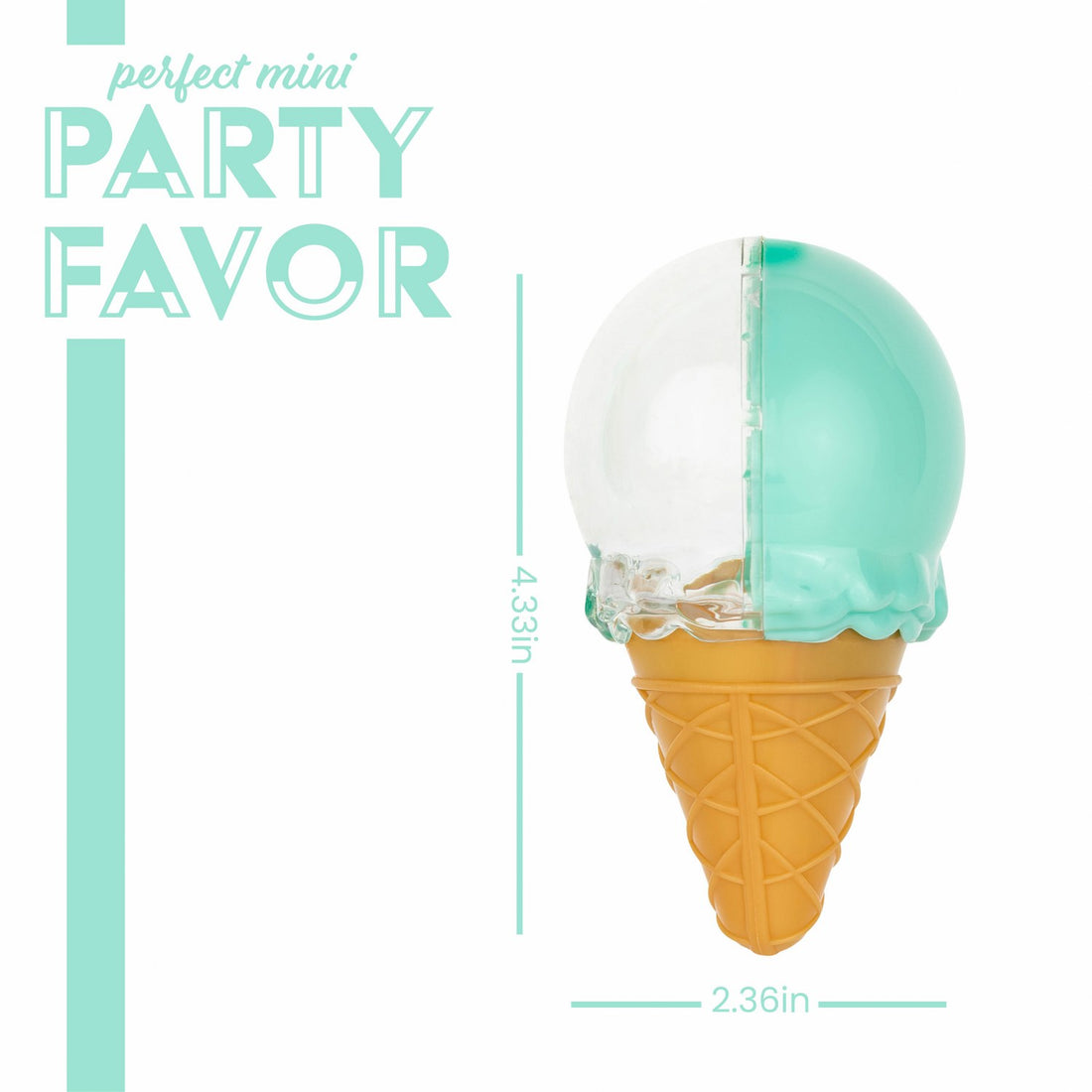 Ice Cream Shaped Acrylic Candy Boxes 12 Pack 2.36"X4.33"