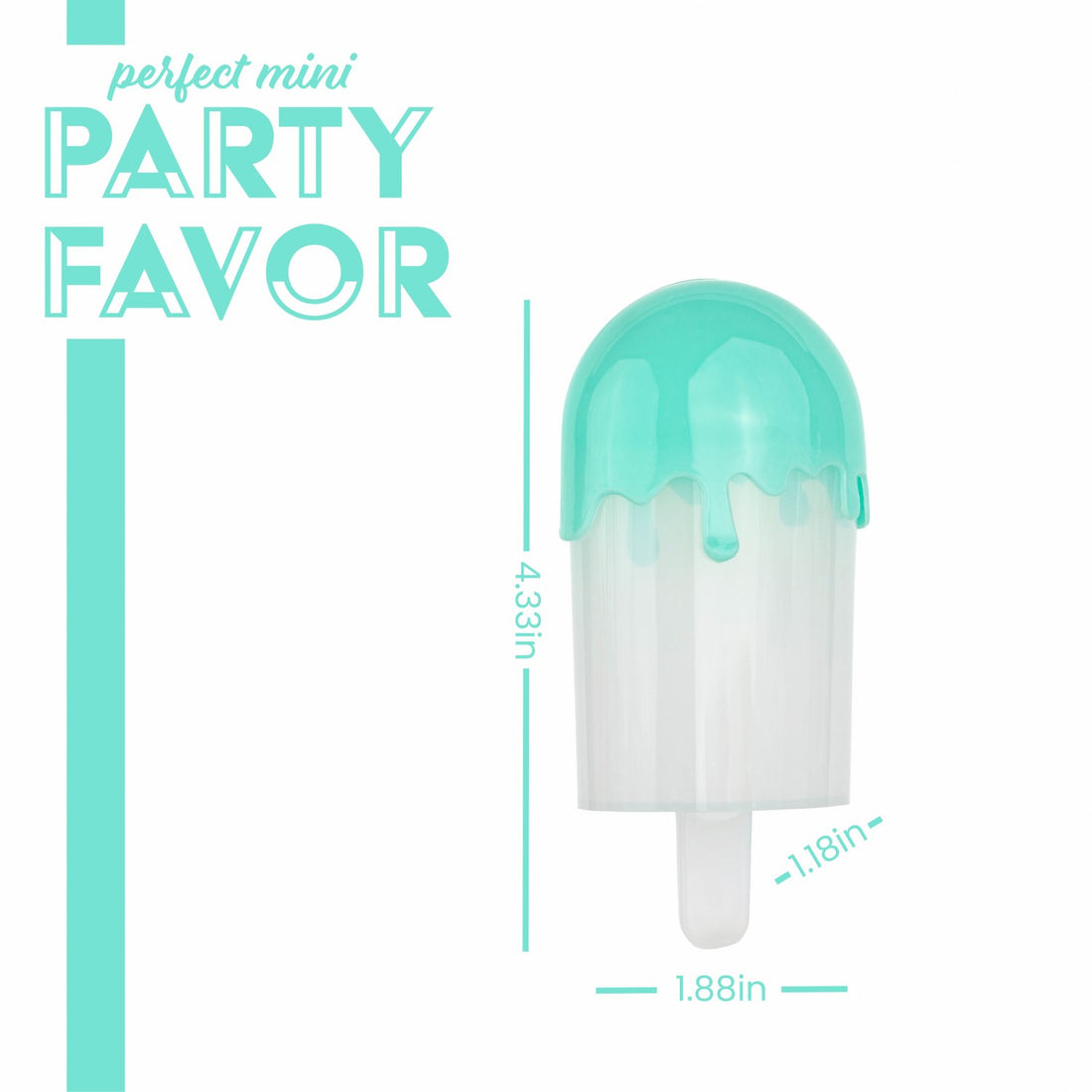 Ice Cream Shaped Acrylic Candy Boxes 9 Pack 1.88"X4.33"X1.18"