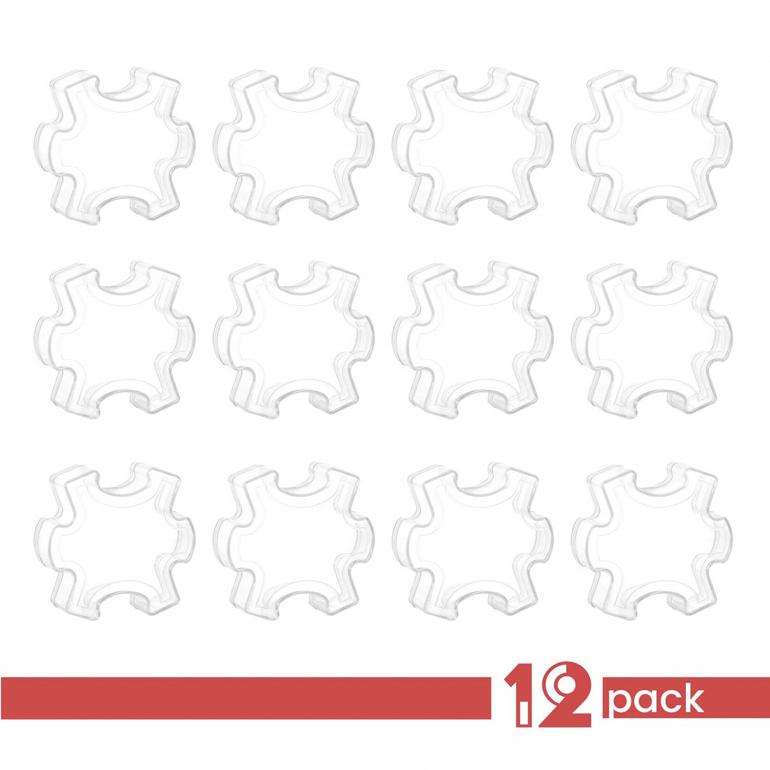 Hammont Puzzle Shaped Acrylic Candy Boxes 12 Pack 3.34"X0.98"