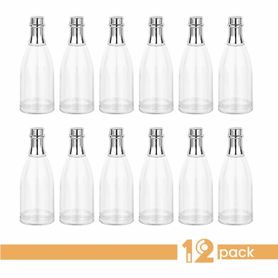 Champagne Bottle Shaped Acrylic Candy Boxes 12 Pack 1.57"X4.13"