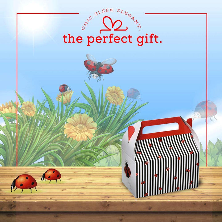 Ladybug Paper Treat Boxes 10 Pack 6.25" X 3.75" X 3.5"