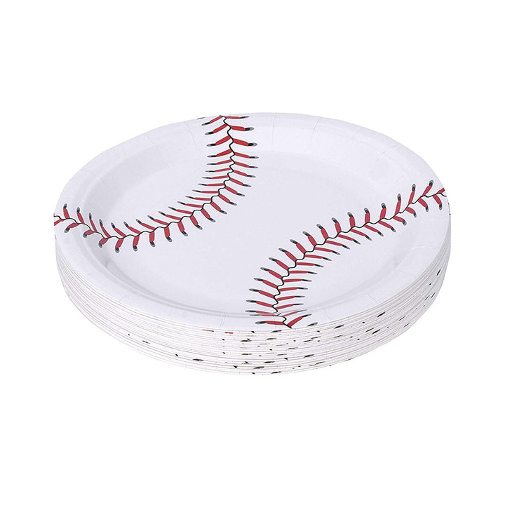Baseball Themed Paper Plates 50 Pack 9"