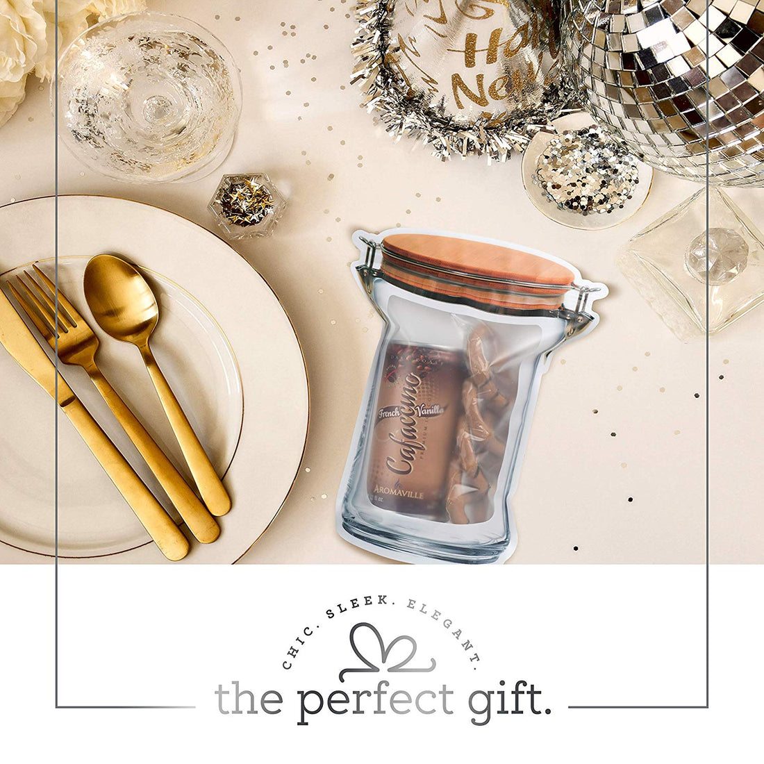 Jar Shape Airtight Bag Wood 7.25"X9.5" Pack of 10