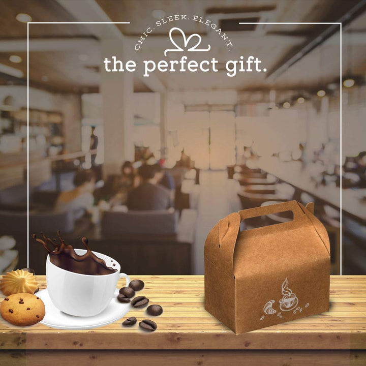 Café Paper Treat Boxes 10 Pack 6.25" X 3.75" X 3.5"