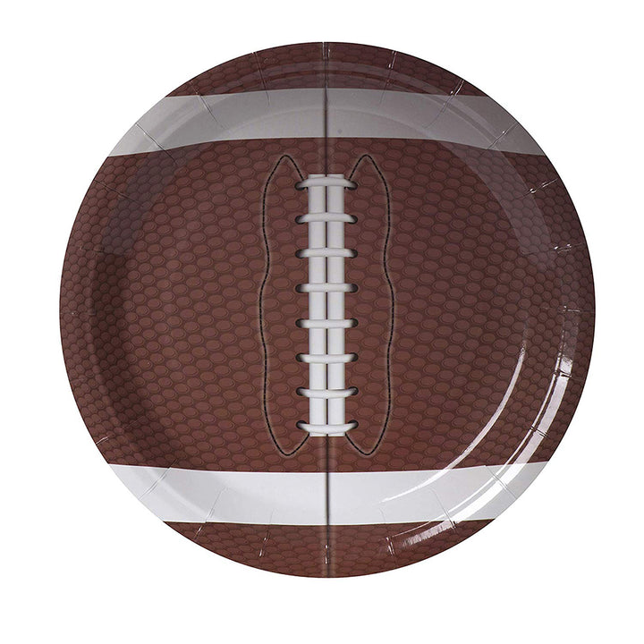 Football Themed 7" Disposable Round Paper Plates 50 Pack