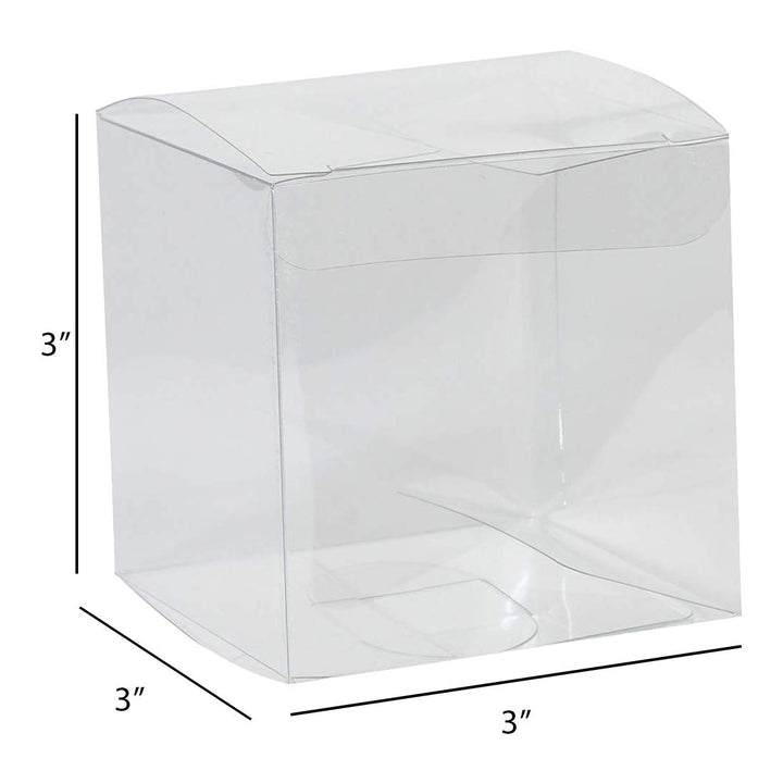 Clear Plastic Gift Boxes 3"X3"X3" 18 Pack