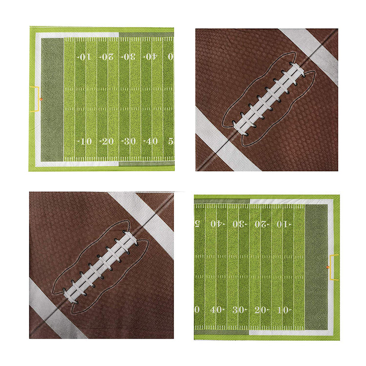 Football Theme Napkins Tableware 80 Pack