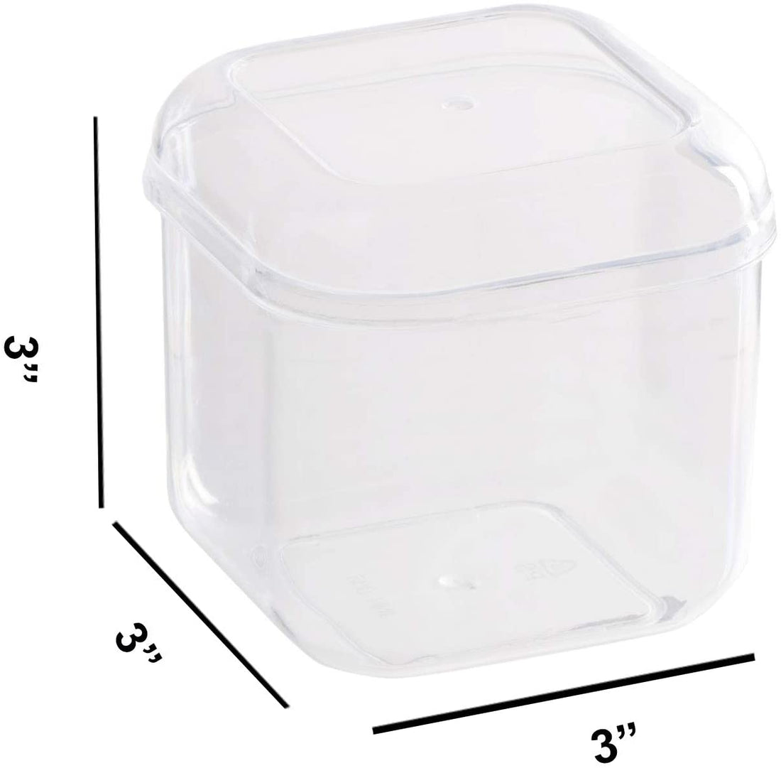 Clear Acrylic Boxes Rounded Edge 3"X3"X3" 12 Pack