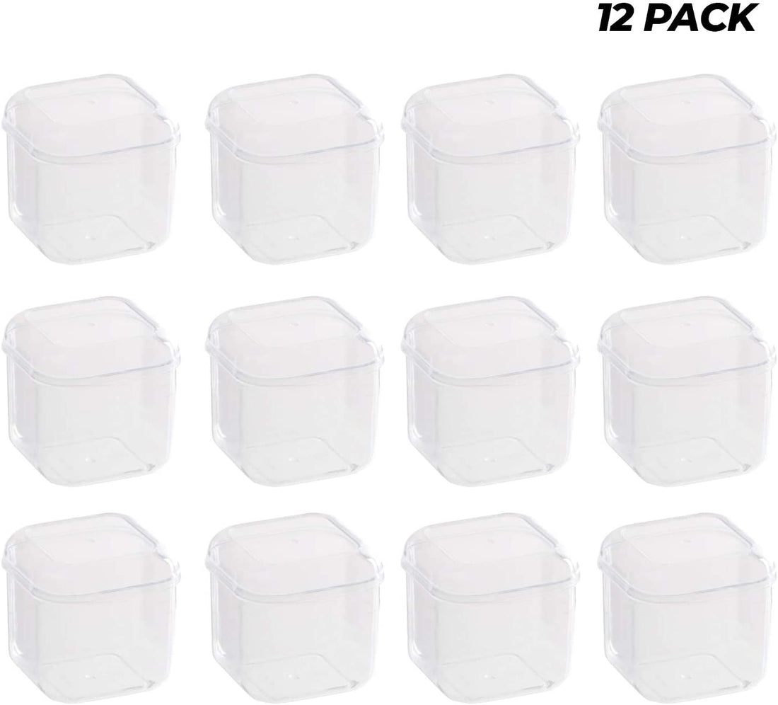 Clear Acrylic Boxes Rounded Edge 3"X3"X3" 12 Pack