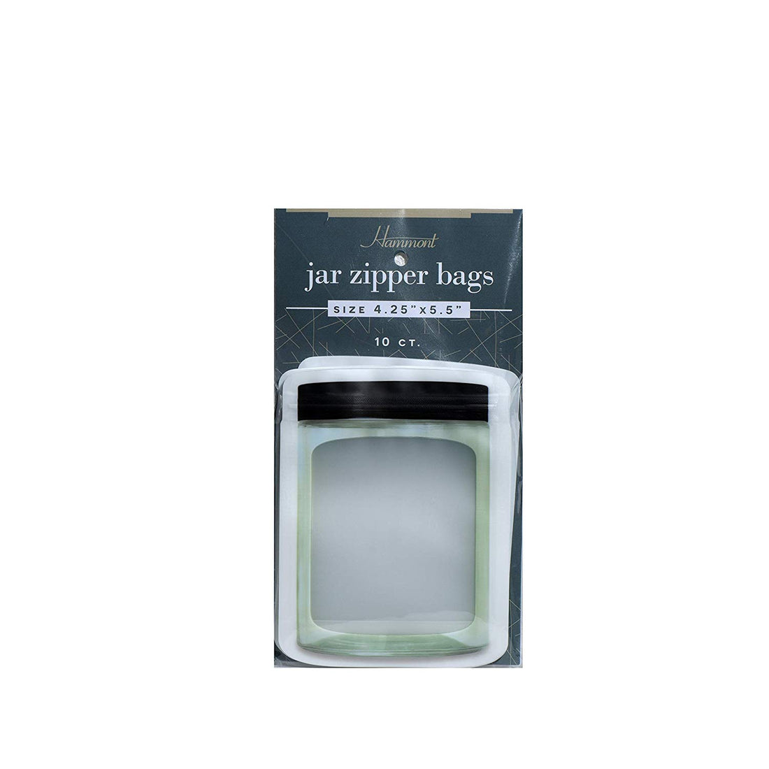 Jar Shape Airtight Seal Bag 10 Packs Black 4.25"X5.5"