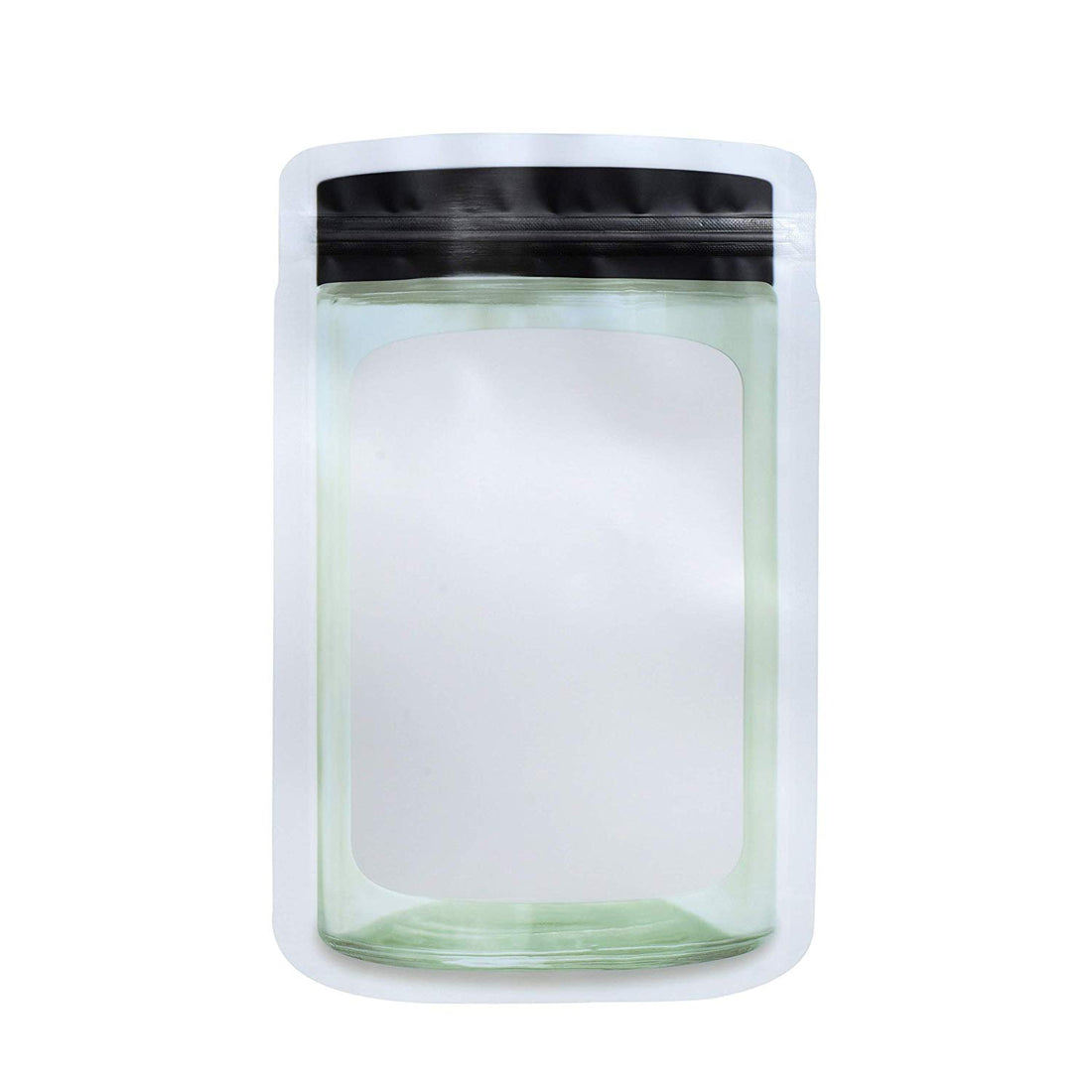 Jar Shape Airtight Seal Bag 10 Packs Black 4.25"X5.5"