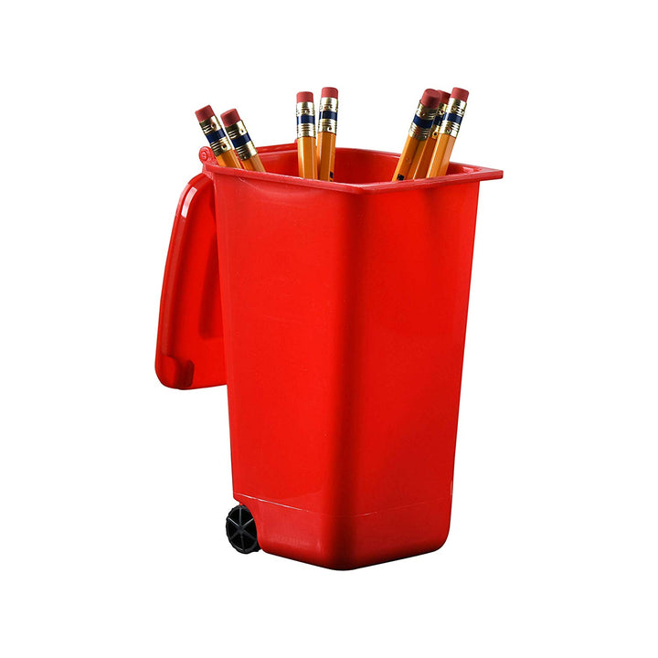 Plastic Toy Garbage Cans Red Playset  Red 4 X 3 X 6 6 Pack