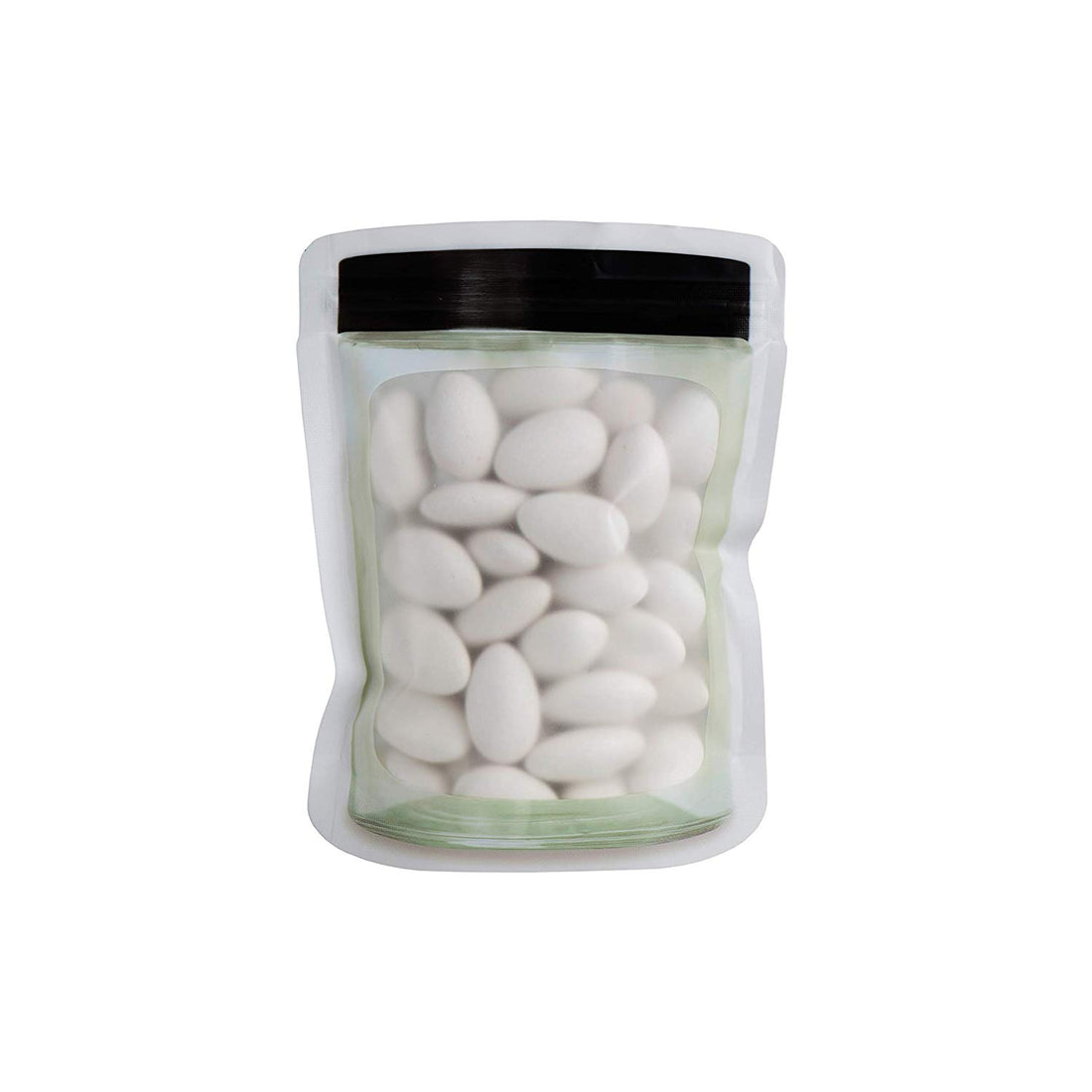 Jar Shape Airtight Seal Bag 10 Packs Black 4.25"X5.5"