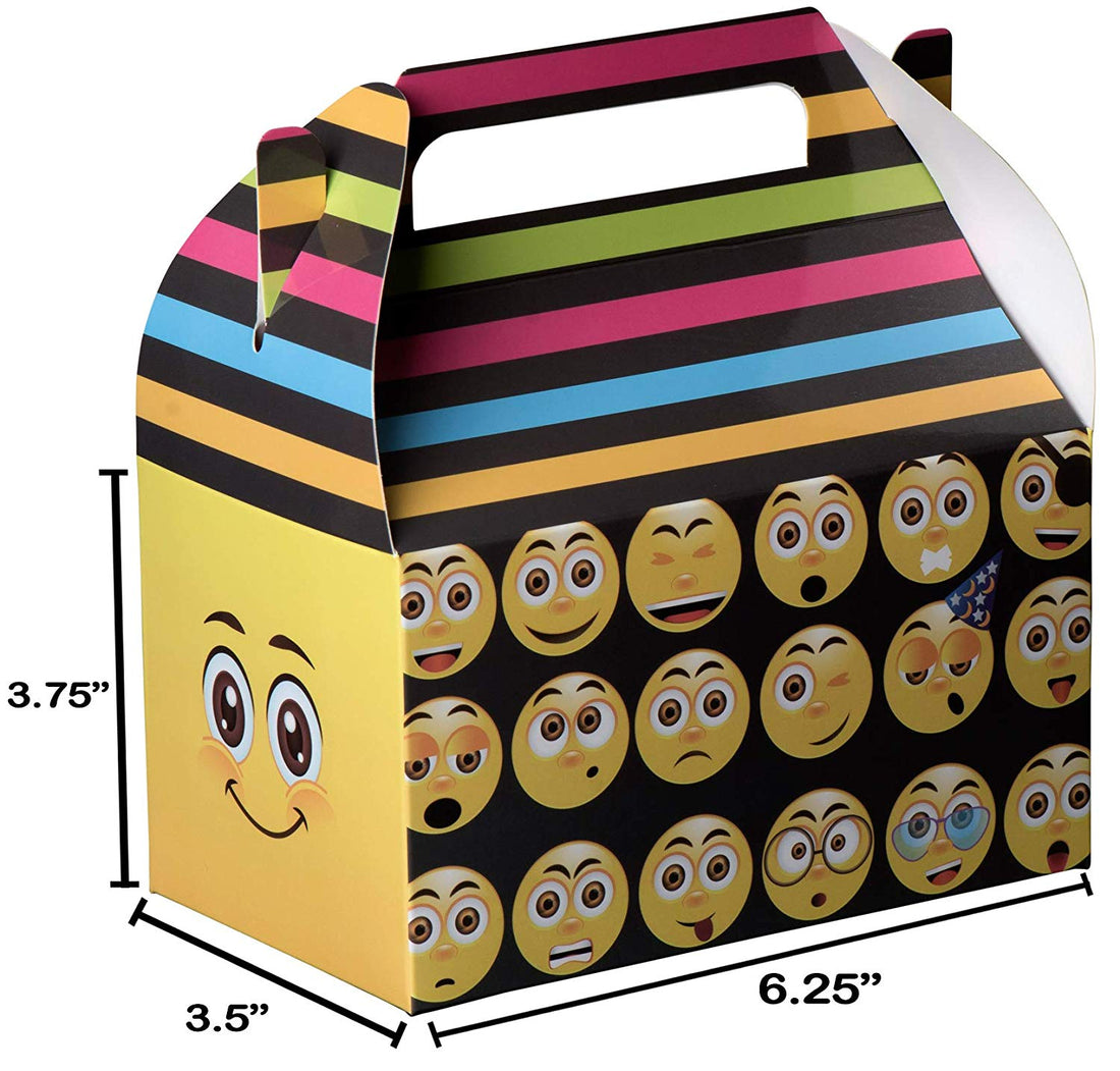 Emoji Paper Treat Boxes 10 Pack 6.25" X 3.75" X 3.5"