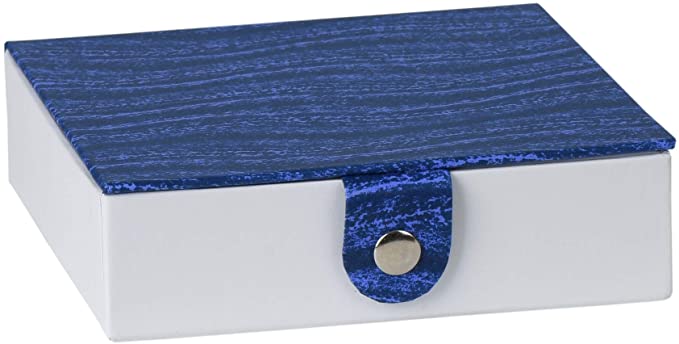 Blue Gift Box With Snap Closure 3 Pack 5.9X5.9X1.8