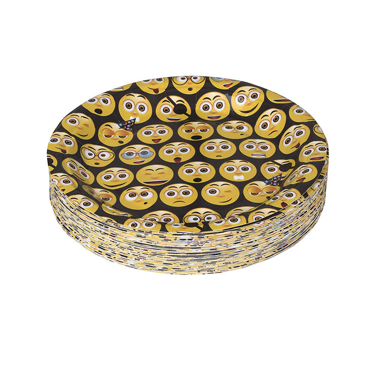Emoji 7" Disposable Round Plates 50 Pack