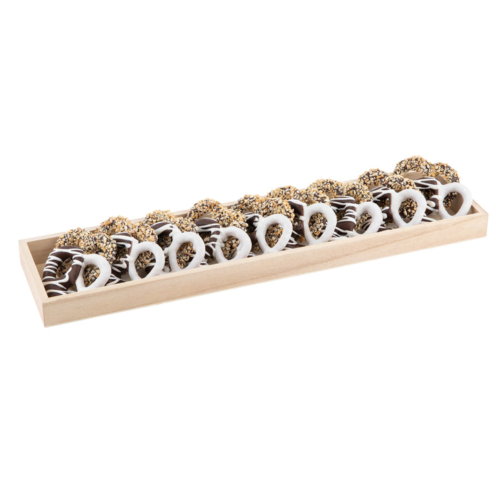 Bamboo Kitchen Serving Tray 17x4x1 Inches  Eco Friendly Wooden Serving Trays Cheese and Charcuterie Board  4 Pack