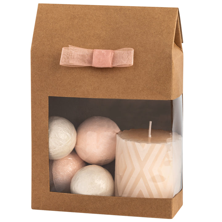 Tall Paper Boxes With Window Kraft Paper 8X5.5X2.5 Gift Boxes 8 Pack