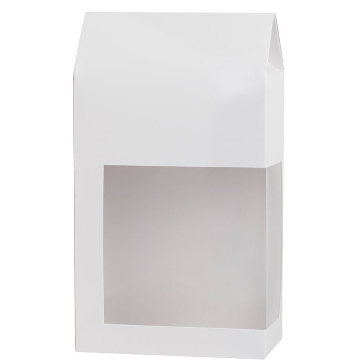 Tall Paper Boxes With Window White 9X5X2.5 Gift Boxes 8 Pack