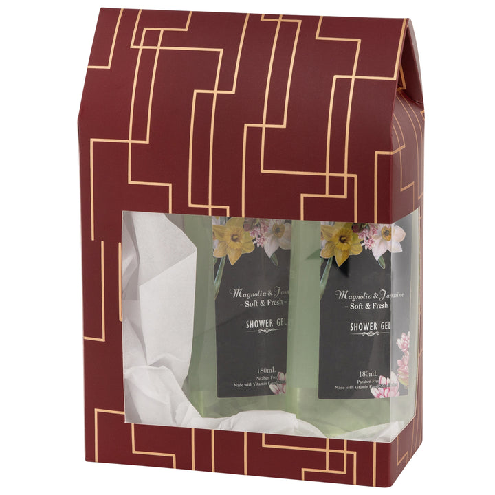 Tall Paper Boxes With Window Red 8X5.5X2.5 Gift Boxes 8 Pack