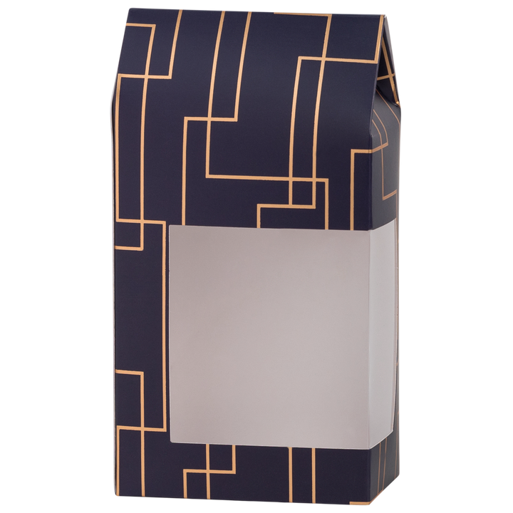 Tall Paper Boxes With Window Blue 6.75X3.5X2 Gift Boxes 8 Pack