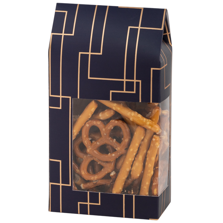 Tall Paper Boxes With Window Blue 6.75X3.5X2 Gift Boxes 8 Pack