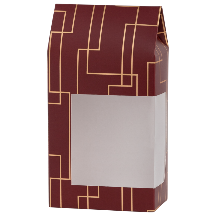 Tall Paper Boxes With Window Red 6.75X3.5X2" Gift Boxes 8 Pack