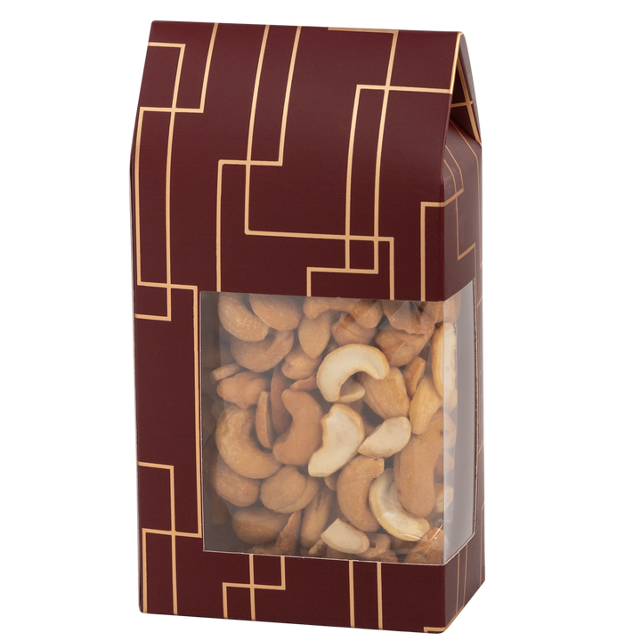 Tall Paper Boxes With Window Red 6.75X3.5X2" Gift Boxes 8 Pack